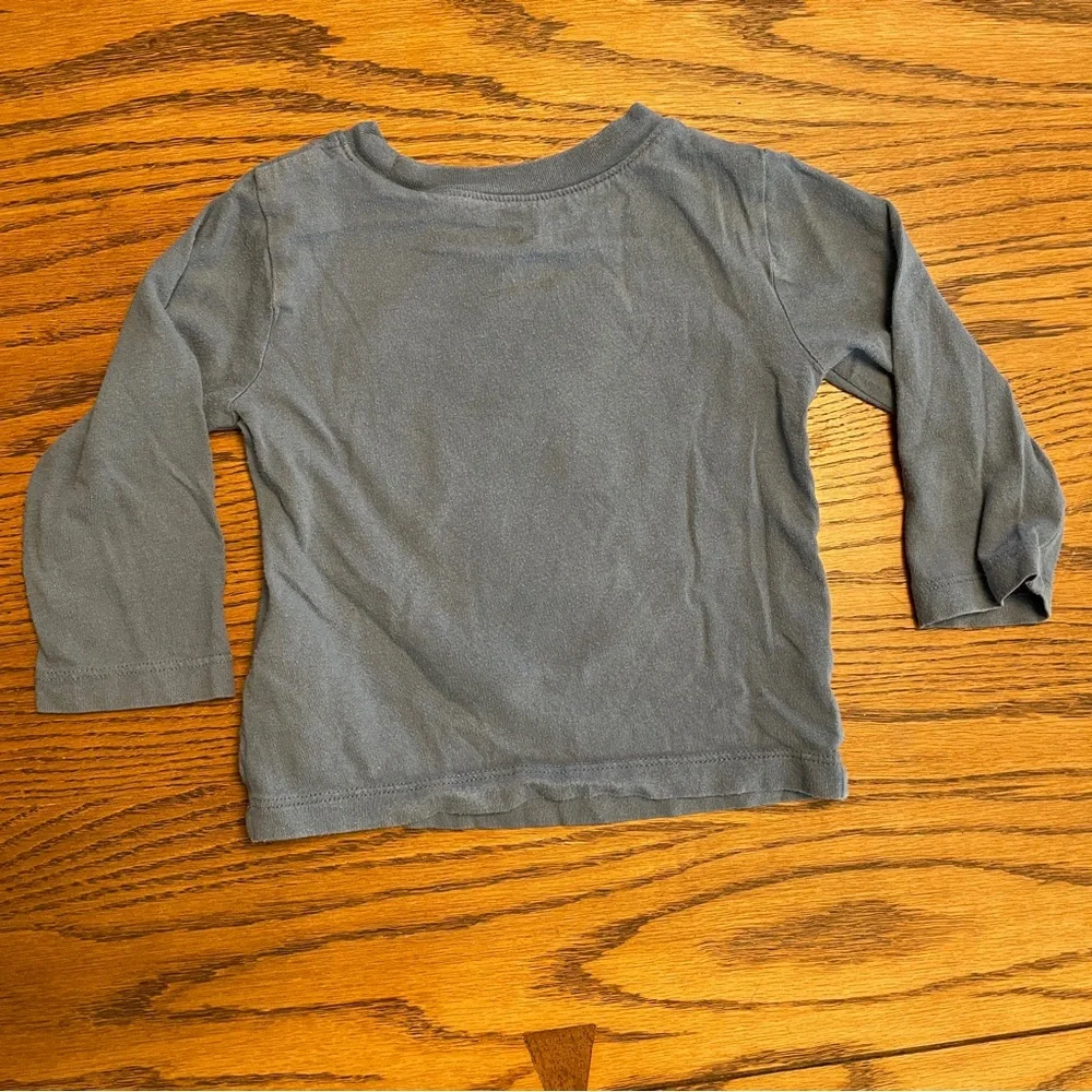 GAP Gray Long Sleeve Kids Shirt with Mickey Mouse 12-18 months